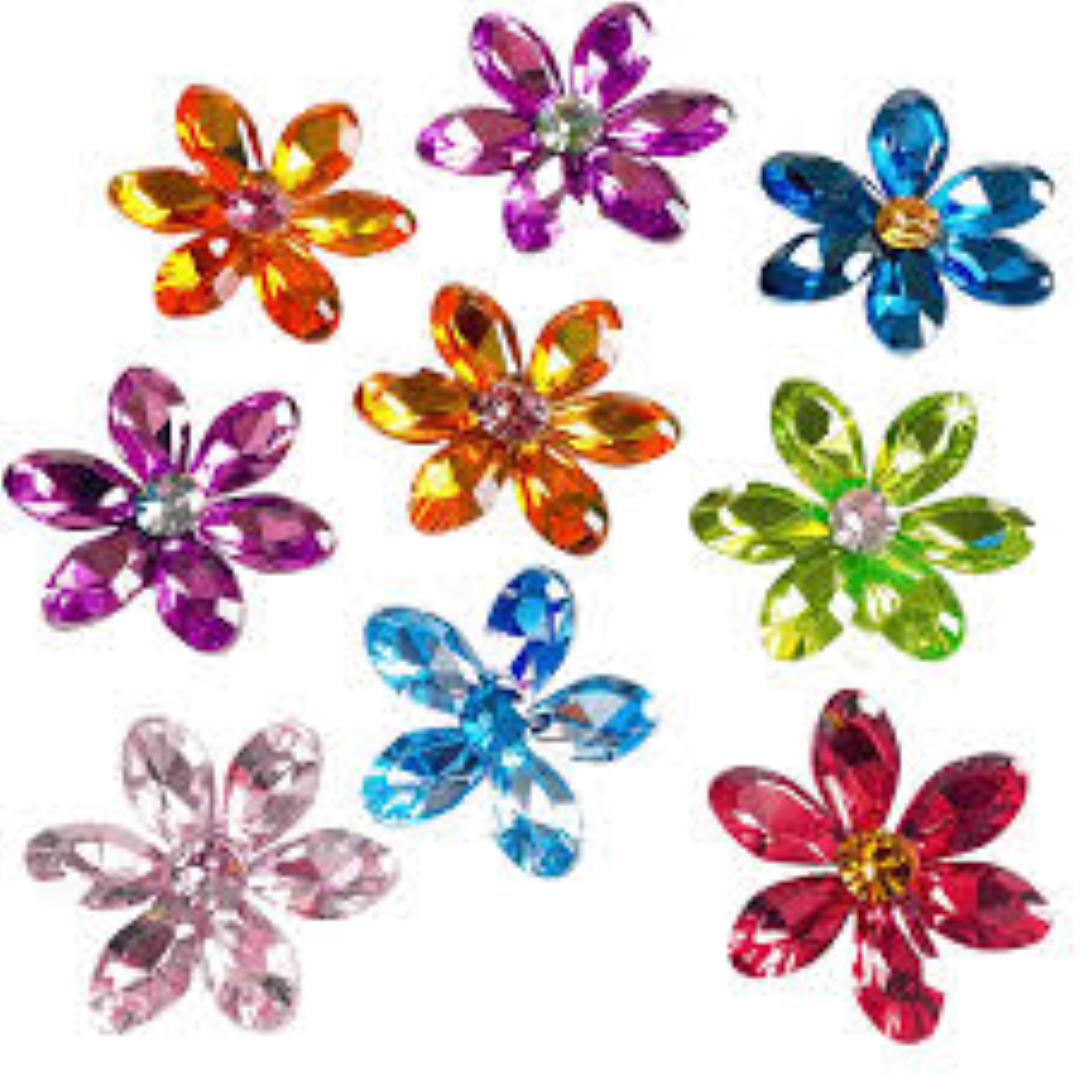 AHD 035100 GOLD RHIMESTONE FLOWER DESIGN T-LITE